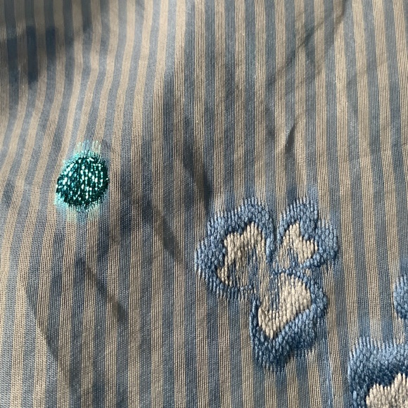 BRAND NEW Luisa Beccaria blue flower Printed Chiffon Blouse - Picture 12 of 12